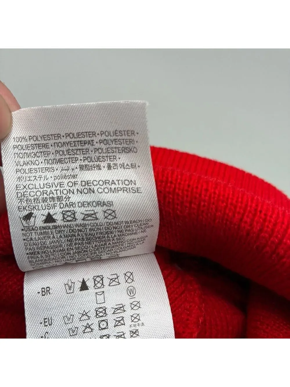 Nike Red Pom Knit Winter Beanie Youth OSFM Outdoor